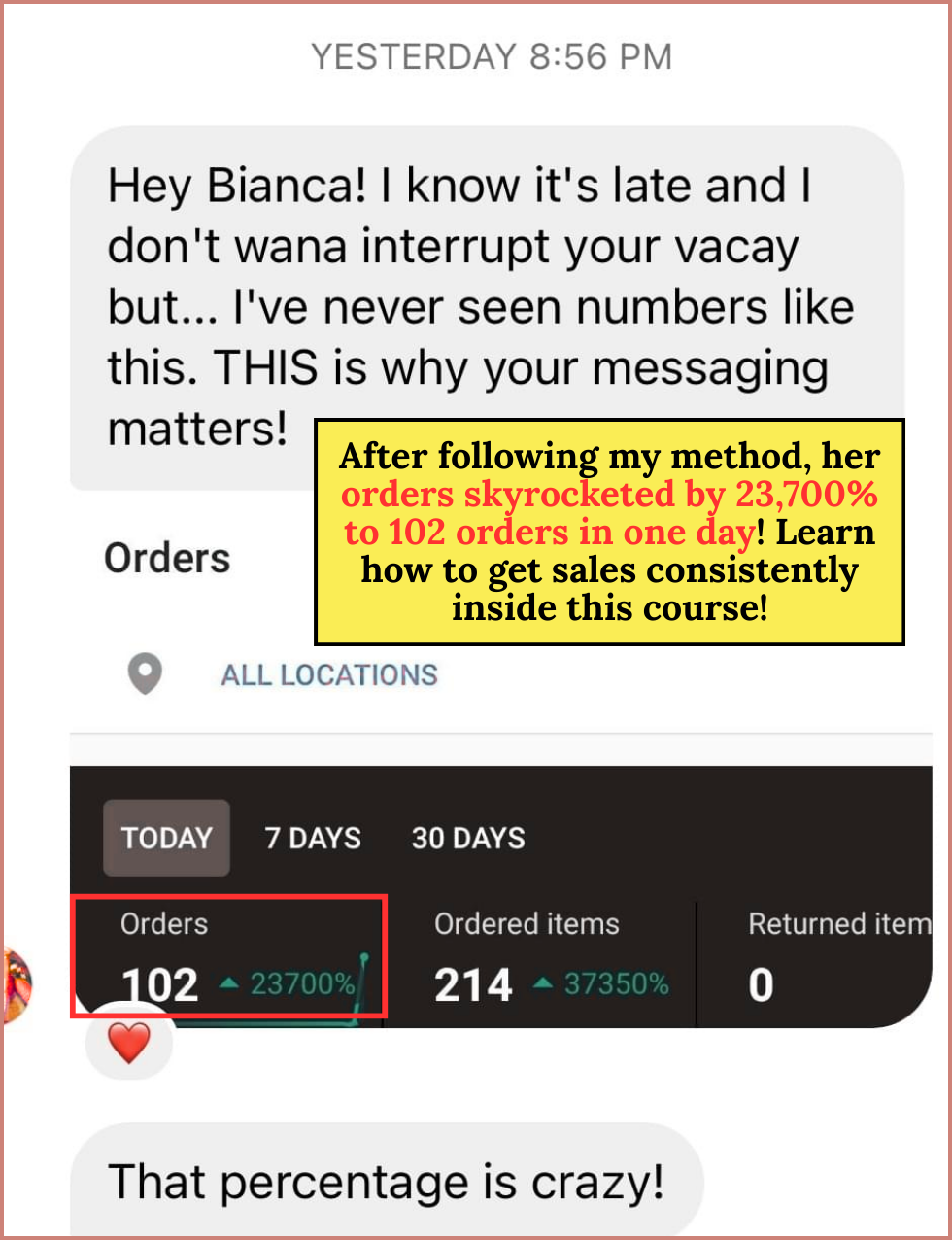 Student results to 102 orders in one day
